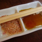 Jidori Yaki Fujitaya - 焼き鳥のたれと塩です。