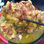 極楽うどん TKU - 鶏天は今日もでっかいよ！！d(^_^o)