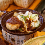 茶処 あ・そこ - 熱々に焼かれたおからハンバーグ♪