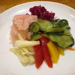 中国料理 三鶴 - 季節野菜の酢漬け