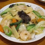 中国料理 三鶴 - エビ焼ソバ