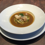 ル ボークープ - オマール海老のスープタイカレー風　ズッキーニのソテーと共に　2016-6