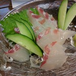 旬魚菜 しら川 - 釣りたて真鯛刺し