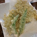 旬魚菜 しら川 - 生シラスかき揚げ