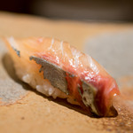 鮨 さいとう - 2016.6 鹿児島縞鯵ヅケ