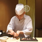 鮨 さいとう - 橋場さん（本人撮影許可済み）