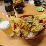 鎧 - 大海老穴子丼（2200円）2016年6月