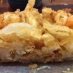 酒の奥田 - かき揚げ断面
