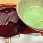 赤福茶屋 - 赤福盆とお抹茶460円