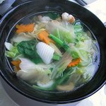 台湾料理 点心楼 台北 - 正式な名前を忘れてしまいましたが、海鮮湯麺のような名前でした。値段は700円です。