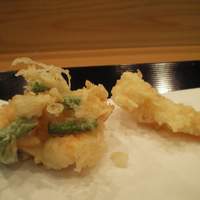 天ぷら 逢坂 - かき揚げ、海老