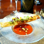 タマヤ - 鮎の春巻とガスパチョ