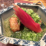 さとう - つきだしのイサキのきゅうり酢和え