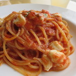 モッツアレラチーズが入ったトマトスパゲティー 1100円(2016年6月）