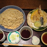 手打ち蕎麦 三乗 - 天せいろ大盛り 1,528円＋352円＜2016年6月＞