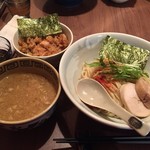 煮干そば 藍 - 濃厚煮干つけそば（鯛煮干し使用、800円）