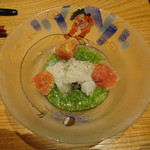 かま田 - ⑤冷鉢　鱧、おくら、氷トマト