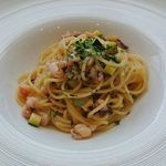リストランテ ビッビ - パスタ　スパゲティーニ　魚介とラグーとズッキーニ