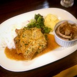 ユキオントコ - [ランチ]若鶏の香草パン粉焼き＆豚肩ロースしょうが焼き