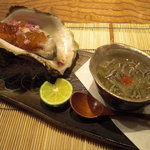 日本料理 とくを - 岩牡蠣と順才。