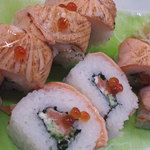 活魚水産 - トロサーモン炙り俸寿司９１０円