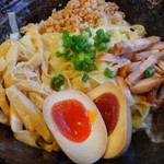 地鶏らーめん 秋津 - 夏季限定　冷や汁つけ麺2(味玉子追加)