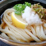 本格手打うどん はゆか - ぶっかけおろし（青唐ちりめん＋大根おろし＋薄口ぶっかけだし）