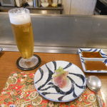 グラスビールと前菜　2016.6