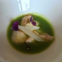 RISTORANTE OZIO - ・オーロラ海老・甘エビとアスパラガス
                