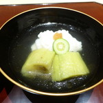 肥後橋 やま本 - お椀（鱧、ひすい茄子）