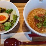 彩茶房 - 麺とご飯のハーフセット（魯肉飯と麺線）