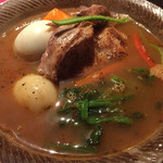 札幌スープカリー アナンダ - やわらか炙り でかチキンカリー 中辛(三昧)