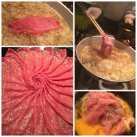 炭火焼肉 なかはら - 焼肉屋さんでしゃぶしゃぶw
                たっぷりのネギと一緒に(^^)