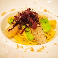 リストランテ ル・ミディ ひらまつ - PRANZO B（自家製タリオリーニ タイラギ貝と空豆と共に）