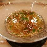 鮨　仙八 - ホヤ沖漬けと山芋のそうめん