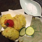 個室 黒豚しゃぶしゃぶと魚 まん - とうもろこしの天ぷら