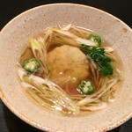 味道楽 - 穴子づくしコース・穴子あられしんじょうすまし汁2016・6