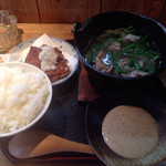 Moegi - 日替わりランチ まぐろの竜田揚と豚しゃぶ小鍋