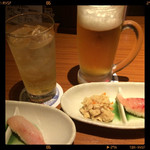 魚馳走 庄や 大岡山店 - 生ビール＆お通し