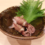 天ぷら 蕎楽亭 - 蒸し蛍烏賊