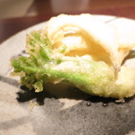 銀座 座屋 - 白魚とタラの芽の天婦羅
      