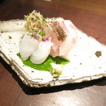 銀座 座屋 - 真鯛　アオリイカ