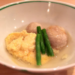 樋口 - 2016/6_石川芋と鱧の卵、サヤエンドウの炊き合わせ