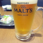 地酒の出浦 - ザ・モルツ　190円（税別）