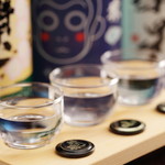 Ajidouraku Benten - 「日本酒三種飲み比べ」ご用意できます♪