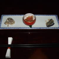 温石 左近太郎 本店 - 先付　前菜の三種盛り