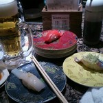 根室花まる - 生ビール・秋刀魚・いか・本鮪赤身