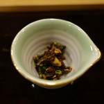 すし処 睦月 - 2016.06 つまみ10：茗荷、ネギ、味噌