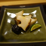 すし処 睦月 - 2016.06 つまみ７：鮑バター焼き