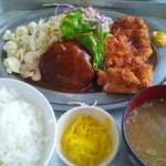 キッチンＫ - ある日のBランチ♪(ハンバーグとチキンカツ)